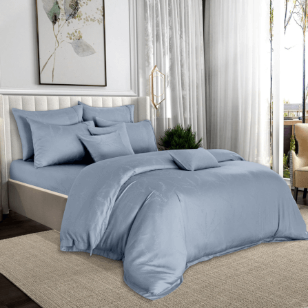 ปลอกผ้านวม ทวินไซซ์ AKEMI รุ่น ACCORD DOBBY 9557108529854 ขนาด 177 X 229 ซม. สี BORIS CELESTIAL BLUE_2
